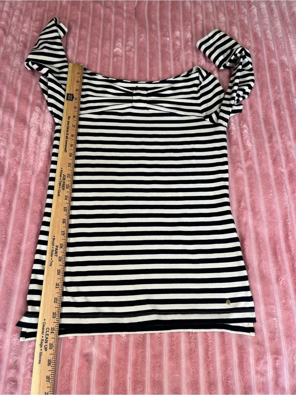 Kate Spade Wheaton Striped Bow Boatneck Top